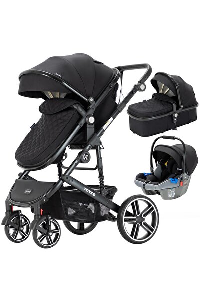YOYKO Ultimate Travel Sistem Bebek Arabası 3 İn 1 Siyah Siyah