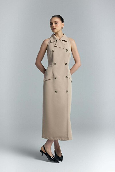 Sateen Τζέσι Φόρεμα - Καμηλό