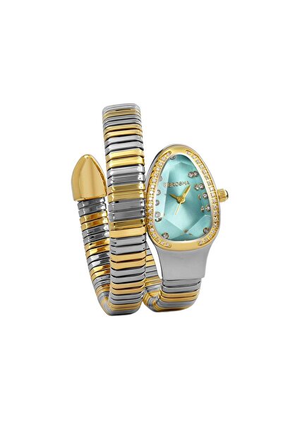 Brosha (Brosha) Women's Watch with an Iconic Snake Design in Gold and Silver ...