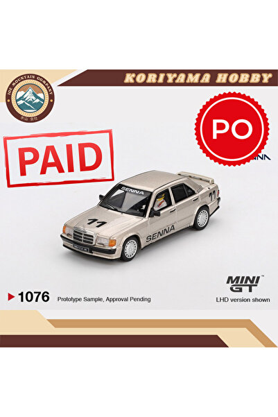 HOT WHEELS Mini GT 1/64 Mercedes-Benz 190 E #11 Ayrton Senna 1984 Nürburgring...