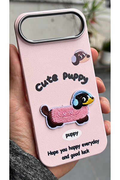 EDELFU iPhone 17 Air Compatible - Dog Pattern Pink Silicone Cover Protective ...