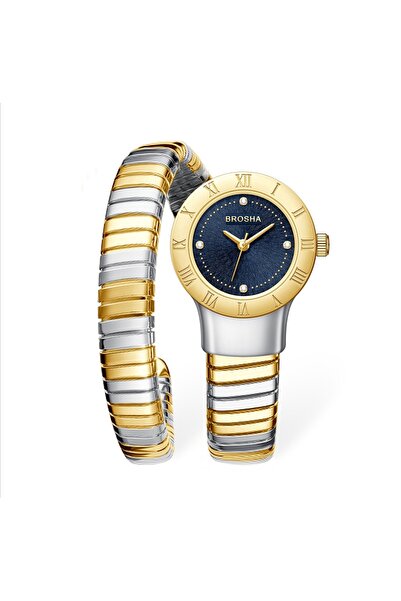Brosha (Brosha) Women's Watch with an Iconic Snake Design in Gold and Silver ...