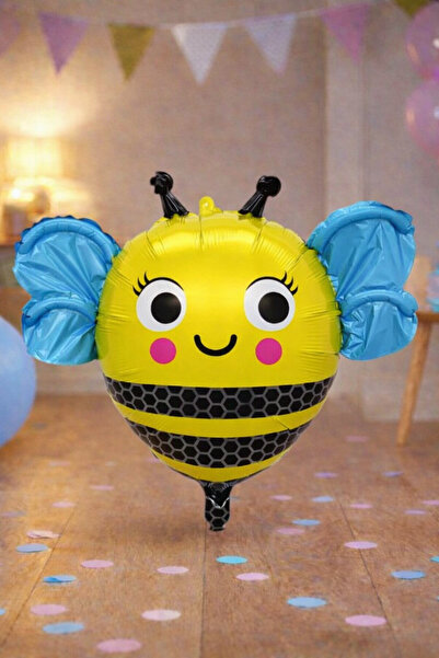 Baloncu Dede Bee Figured Foil Balloon 54 cm Yellow Black Blue Cute Bee Party ...