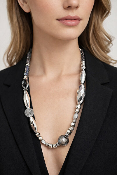 COCOSH TAKI Silver Color Multi Special Design Necklace