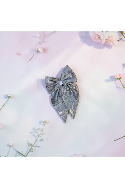 Nills Baby & Kids Sequin Detailed Fabric Bowknot Clasp - Light Blue