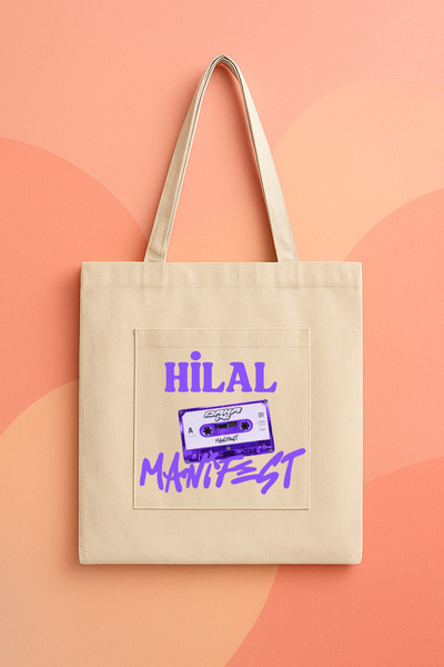 lovver Manifest Crescent Better New Song Design Cotton Premium Print Canvas Bag