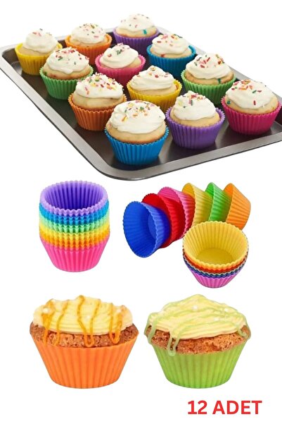 HİROS'H قالب خبز المافن الصغير المكون من 12 قطعة، مصنوع من السيليكون، مزود بح...