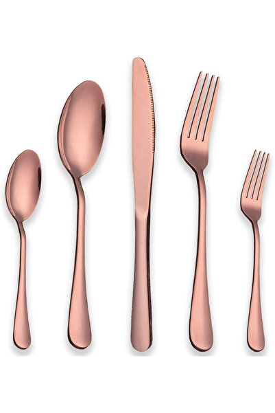 Berglander 30-piece cutlery set, rose gold, 18/0 stainless steel, glossy fini...