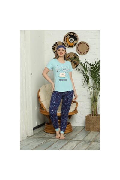 BOYRAZ Women's pajamas, short sleeves, long pants with Stars print - Spring Set