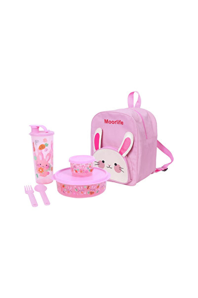 Moorlife Bunny backpack set with lunch accessories
