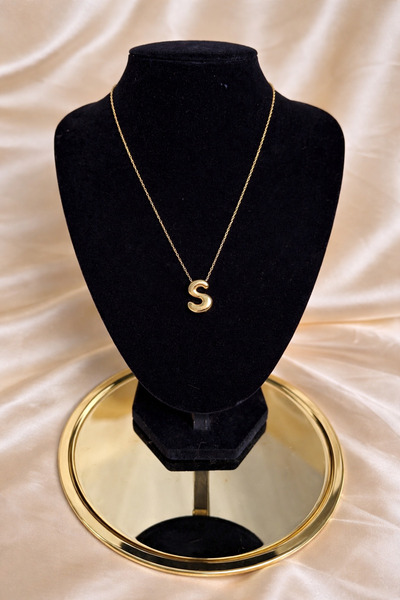 ANKA JEWELLRY BOMBELİ GOLD RENK İNCE ZİNCİR S HARFİ KADIN KOLYE