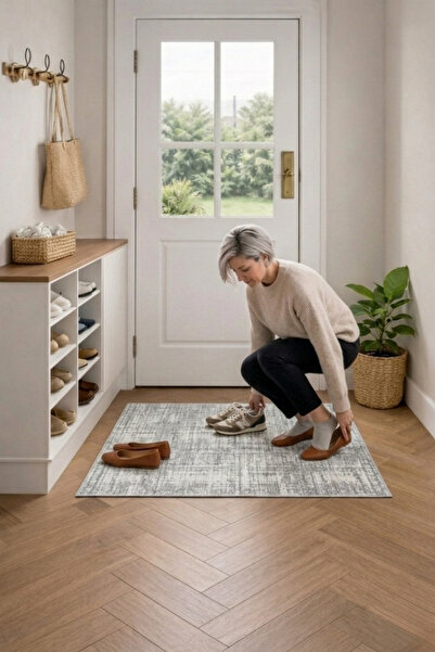 Bonny Home سجادة مونتيرا سيزال أنثراسايت للمدخل -7011