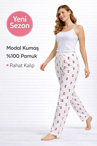 MİRA BUTİK Women's Patterned Pajamas Single Bottom