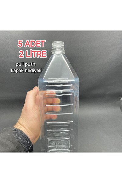 BSA 5 Pieces - 2000 Cc - 2 Liters - Cornered Pet Bottle - Suitable for Food a...