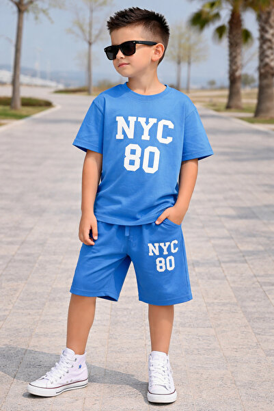 KOKOŞ BEBEK Nyc Printed Children's Style Set - 6/9 Years - 31688