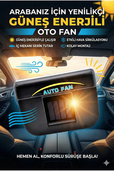 Genel Markalar Auto Cool Güneş Enerjisiyle Çalışan Araç İçi Soğutucu