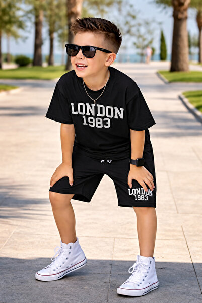 KOKOŞ BEBEK Boy's London Printed Shorts Set - Age 3/12 - 31686