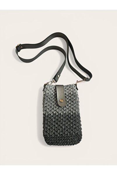 Mimoza Accessories Minimal Phone Bag Gray Gradient Strap Women's Crossbody Bag