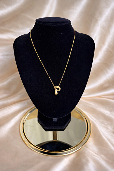 ANKA JEWELLRY BOMBELİ GOLD RENK İNCE ZİNCİR P HARFİ KADIN KOLYE