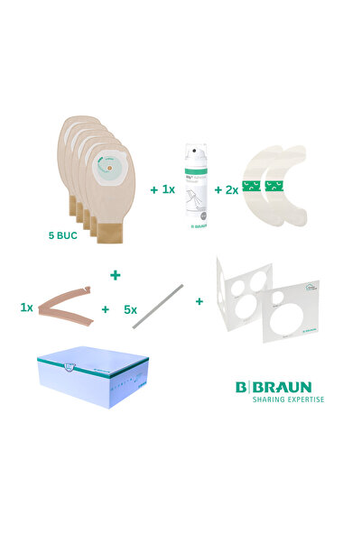 B-Braun Pachet PROXIMA pentru colostomie/ileostomie, cu 5 saci opaci 10–70mm ...