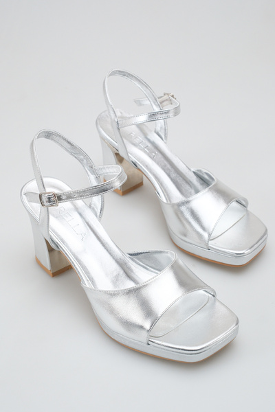 Mini Angel Platform Thick Heeled Bridal Shoes with Ankle Buckle Stylish Eveni...