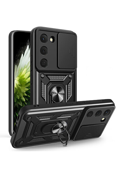 Tecno Spark 40 Pro Compatible Case Camera Shock Absorbing Armor Protective Cover with Sliding Ring