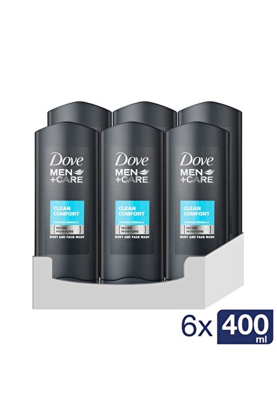 Dove Pack 6x Men+Care Clean Comfort Shower Gel, 400 ml
