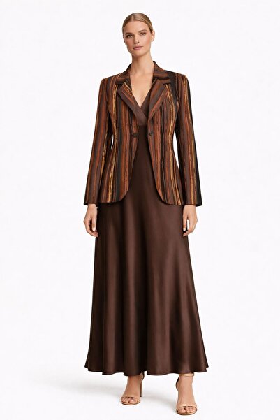 ALYEL NAKER Colorful Cut-Out Jacquard Stylish/Casual Jacket