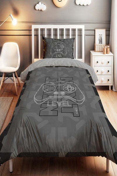 EVPANYA مجموعة أغطية سرير أطفال فردية منقوشة من سلسلة ساكند جيمز