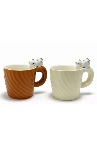 Generic Brand 3D Cat Figured Patterned Mug Alk5033