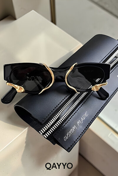 QAYYO Accessories Breeze Snake Black Ultra Light Women's Sunglasses with Uv40...