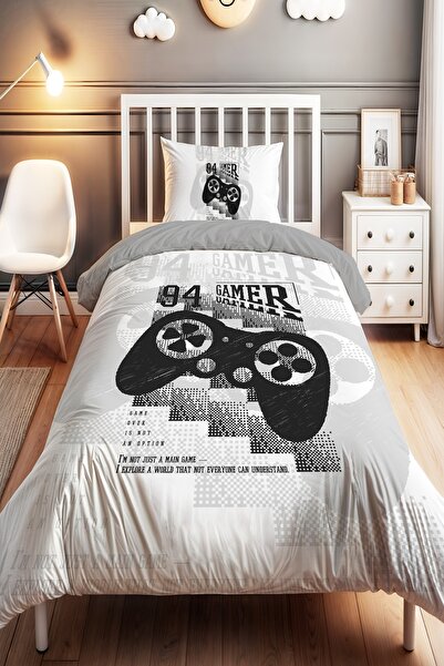 EVPANYA طقم غطاء لحاف للأطفال منقوش بتصميم أسطوري للاعبين