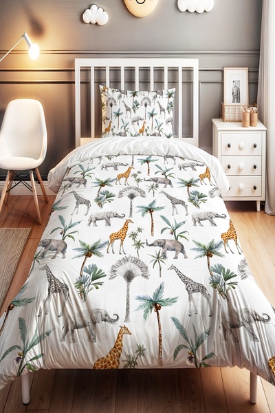 EVPANYA Nature Diary Patterned Single Baby Kids Bedding Set