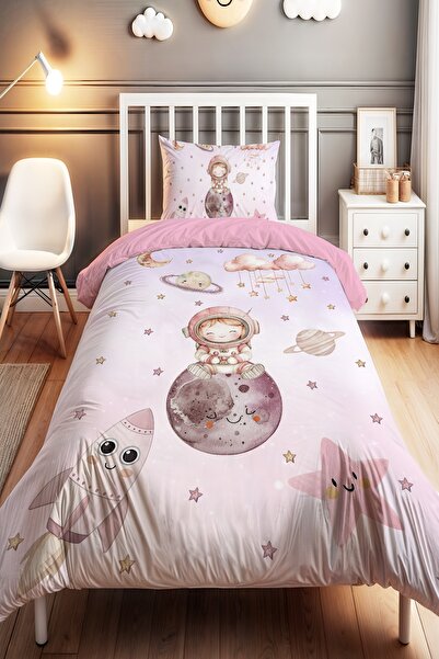 EVPANYA Sweet Astronaut's Dream Patterned Single Baby Kids Bedding Set