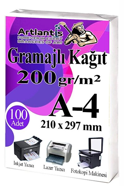 Artlantis ورق تصوير فوتوغرافي بوزن A4، 100 قطعة، 200 جرام، ورق شهادات، ورق طب...