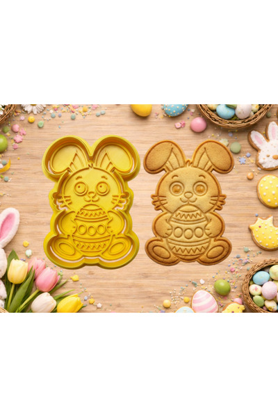 CESTOPİENO Yellow Easter Egg Rabbit Dough Sculpting /Cookie/Ceramic/ Polymer ...
