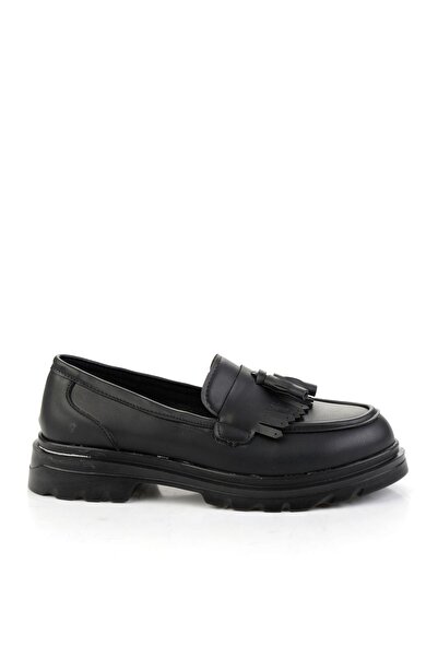 Bambi Siyah Kadın Loafer Ayakkabı K01823060809