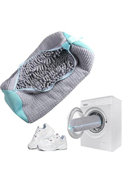 Arabest Versatile Reusable Shoe Washing Bag,for Washing Machine (Grey)