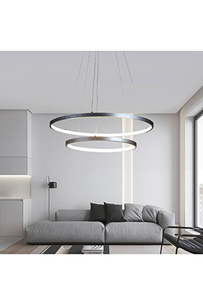 Grecia Modern Silver Ceiling Light, Yellow Light Color, 400*600, 42W.