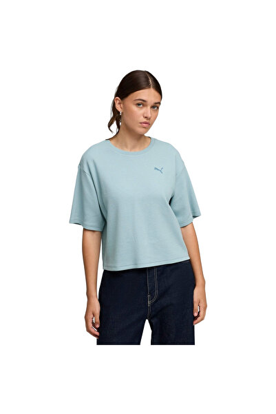 Puma T-shirt Ess Elevated Relaxed Tee, Blue, Women