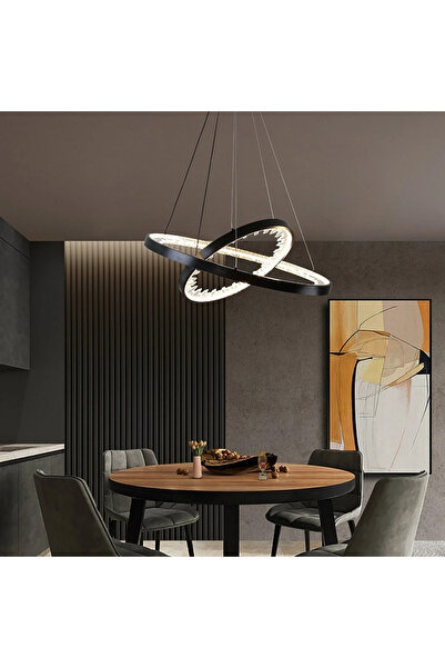 Grecia Modern Black Pendant Lamp, 3 Light Sources, 40*60 Cm, 65 W.