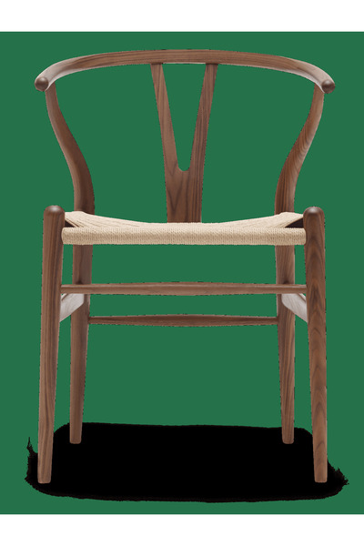 SAHABA Poly and Bark Weave Modern Wooden Mid-Century Dining Chair Hemp Seat W...