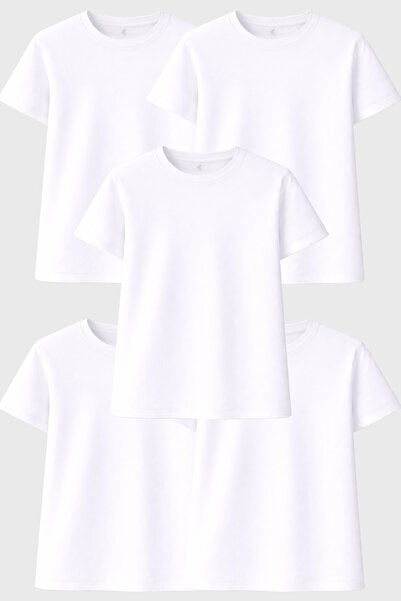 blayn jeans Set de 5 tricouri pentru femei, 100% bumbac, croială normală, cu ...