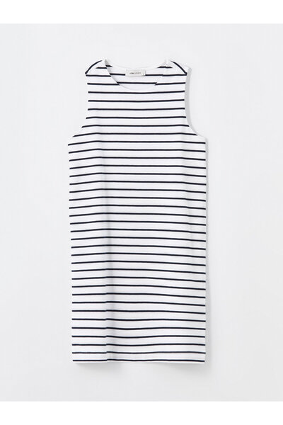 LC Waikiki Rochie cu dungi cu decolteu