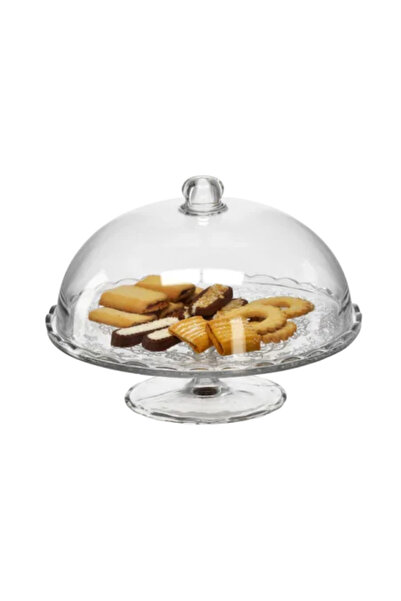 JollyMag Cake and Pastry Plate with Glass Lid