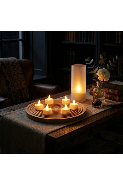 Mado Gallery Rechargeable LED Tea Lights 12 PCS – Flameless Flickering Candle...