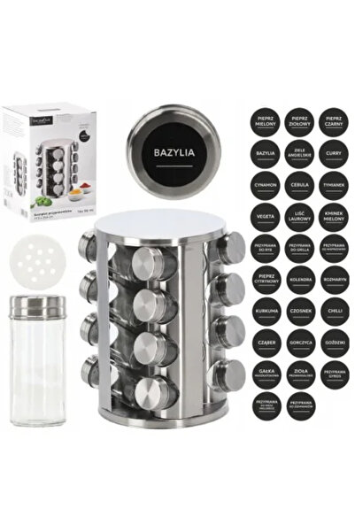 JollyMag Sada 16 dóz na koření se stojanem, nerezová ocel/sklo