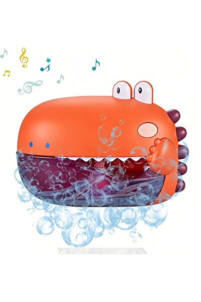 Arabest Dinosaur Bubble Machine Bath Toy with Music, Automatic Bubble Maker f...