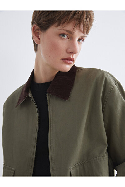 LC Waikiki Shirt Collar Twill Women's Jacket