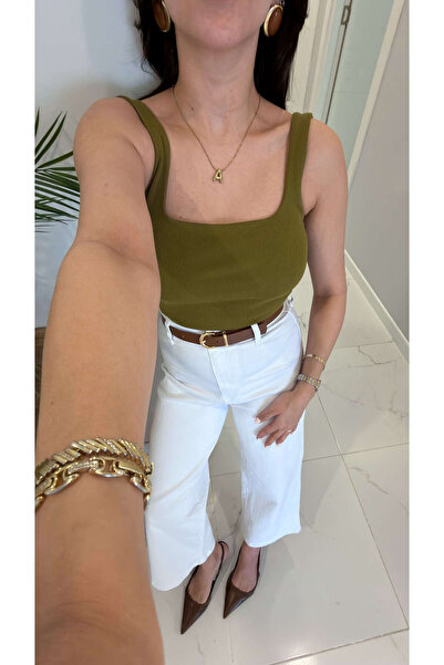 BİRCANÇİL Dlvin Nodre Maiou cu bretele verde-închis